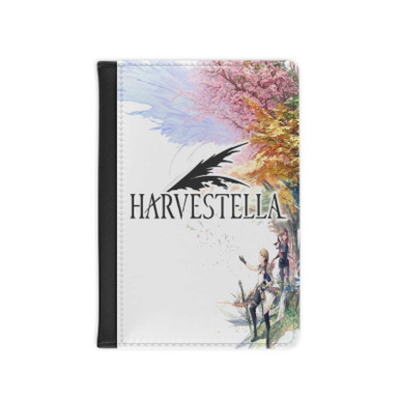 Pastele Harvestella Leather Custom Passport Cover Accessory Gift for Traveler Card Holder and Credit Card ID Holder