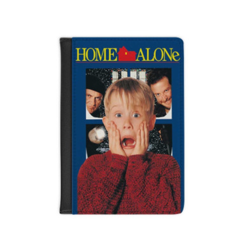 Pastele Home Alone 1990 Leather Custom Passport Cover Accessory Gift for Traveler Card Holder and Credit Card ID Holder