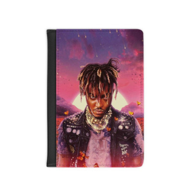 Pastele Juice WRLD Leather Custom Passport Cover Accessory Gift for Traveler Card Holder and Credit Card ID Holder