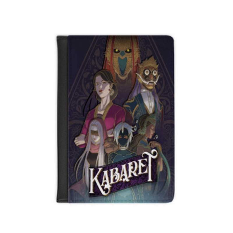 Pastele Kabaret Leather Custom Passport Cover Accessory Gift for Traveler Card Holder and Credit Card ID Holder