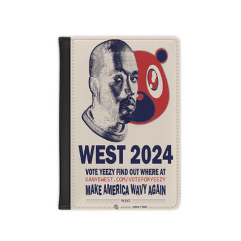 Pastele Kanye West Campaign 2024 Leather Custom Passport Cover Accessory Gift for Traveler Card Holder and Credit Card ID Holder