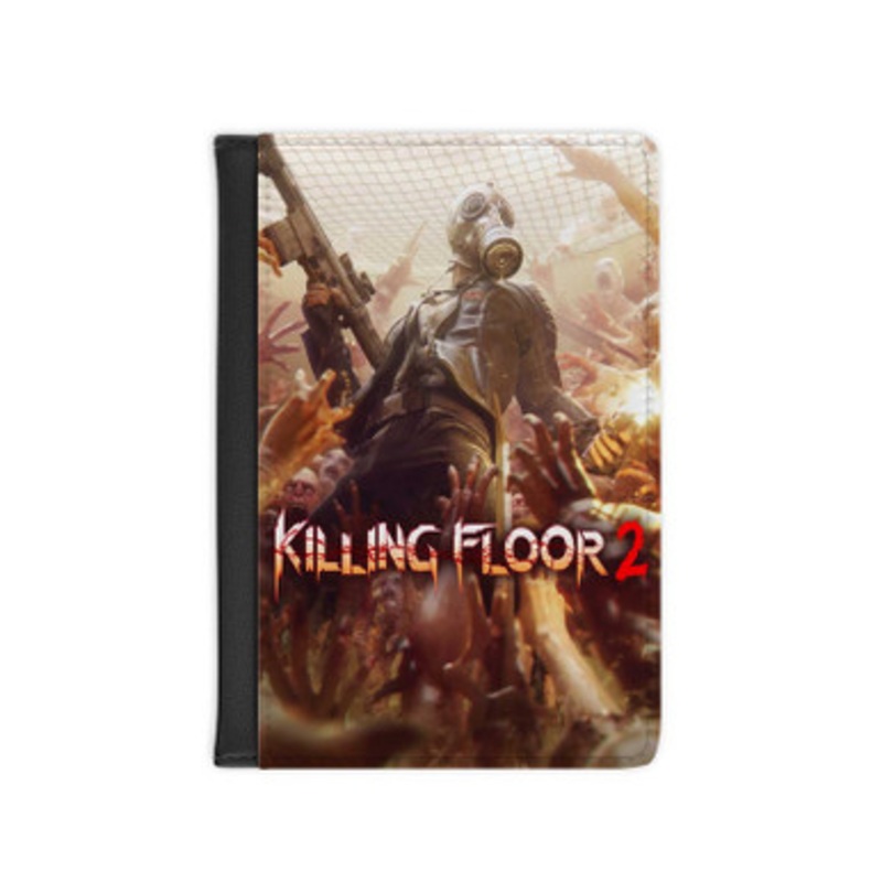 Pastele Killing Floor 2 Leather Custom Passport Cover Accessory Gift for Traveler Card Holder and Credit Card ID Holder