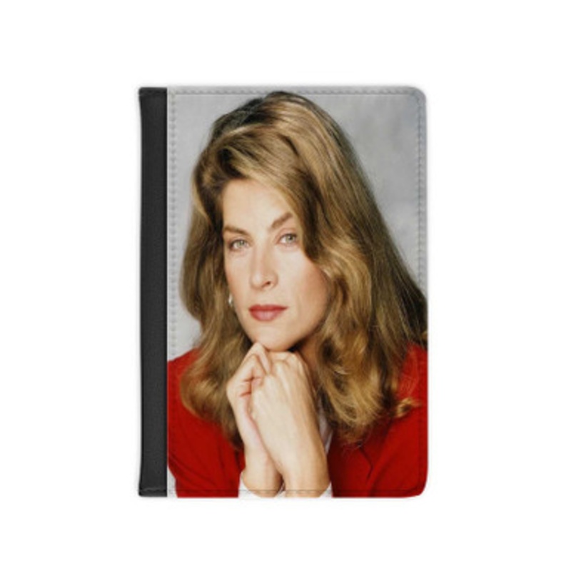 Pastele Kirstie Alley Died Leather Custom Passport Cover Accessory Gift for Traveler Card Holder and Credit Card ID Holder