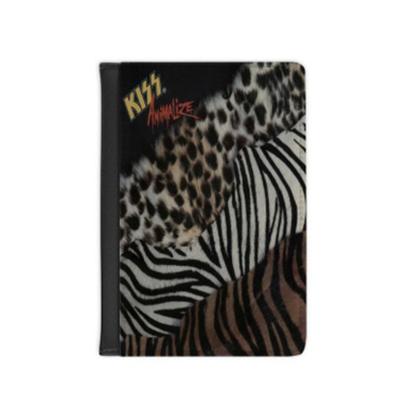 Pastele Kiss Animalize 1984 Leather Custom Passport Cover Accessory Gift for Traveler Card Holder and Credit Card ID Holder