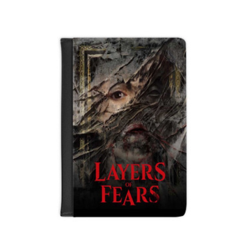 Pastele Layers of Fears Leather Custom Passport Cover Accessory Gift for Traveler Card Holder and Credit Card ID Holder