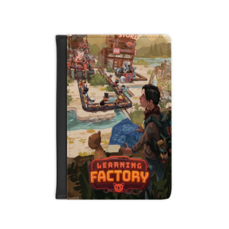 Pastele Learning Factory Leather Custom Passport Cover Accessory Gift for Traveler Card Holder and Credit Card ID Holder