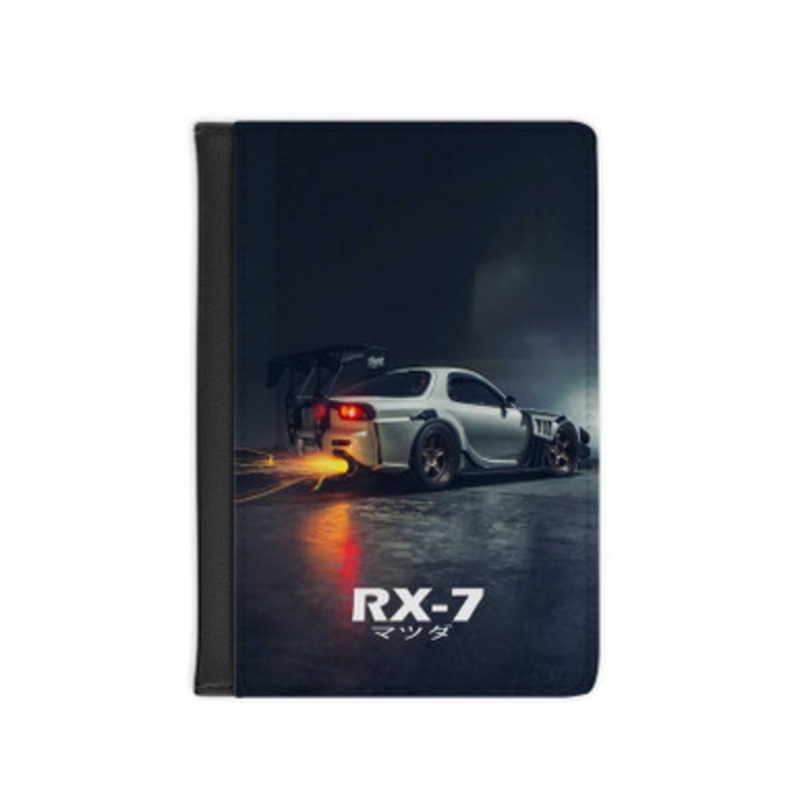 Pastele Mazda RX7 Leather Custom Passport Cover Accessory Gift for Traveler Card Holder and Credit Card ID Holder