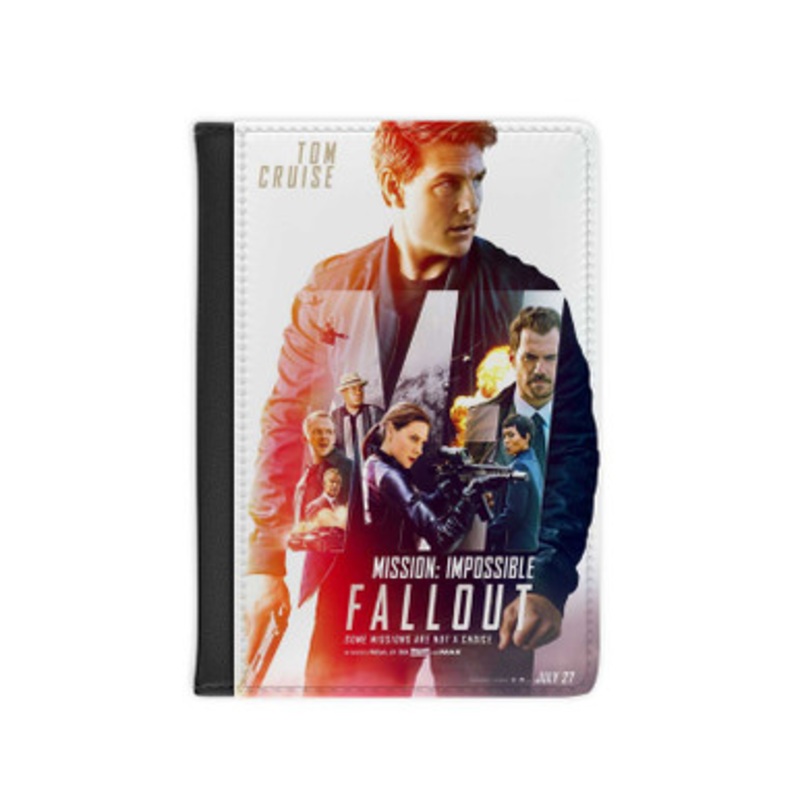 Pastele Mission Impossible Fallout Leather Custom Passport Cover Accessory Gift for Traveler Card Holder and Credit Card ID Holder