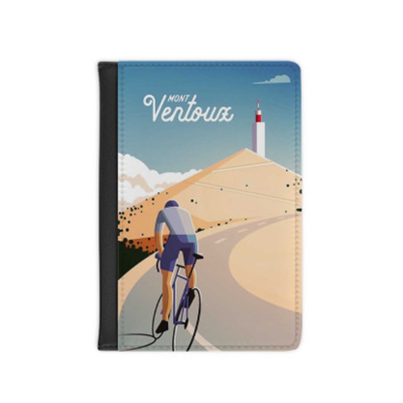 Pastele Mont Ventoux Leather Custom Passport Cover Accessory Gift for Traveler Card Holder and Credit Card ID Holder