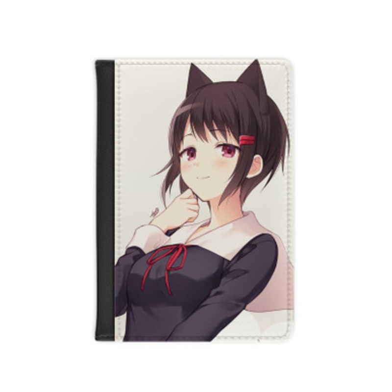 Pastele Nagisa Kashiwagi Kaguya sama Leather Custom Passport Cover Accessory Gift for Traveler Card Holder and Credit Card ID Holder