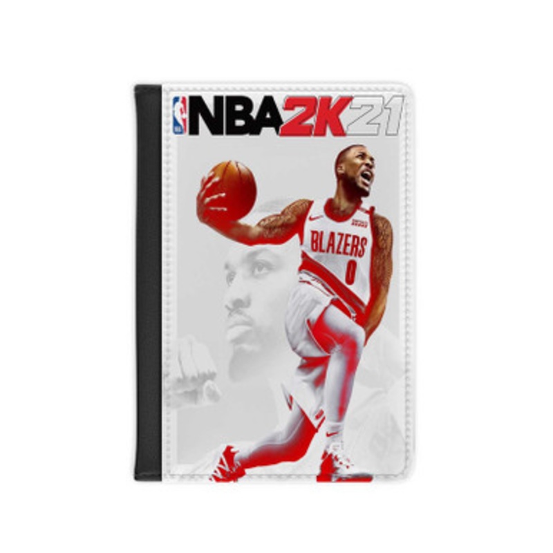 Pastele NBA 2K21 Leather Custom Passport Cover Accessory Gift for Traveler Card Holder and Credit Card ID Holder