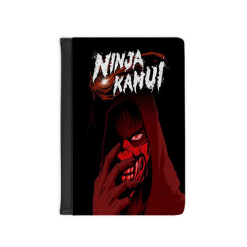 Pastele Ninja Kamui Leather Custom Passport Cover Accessory Gift for Traveler Card Holder and Credit Card ID Holder