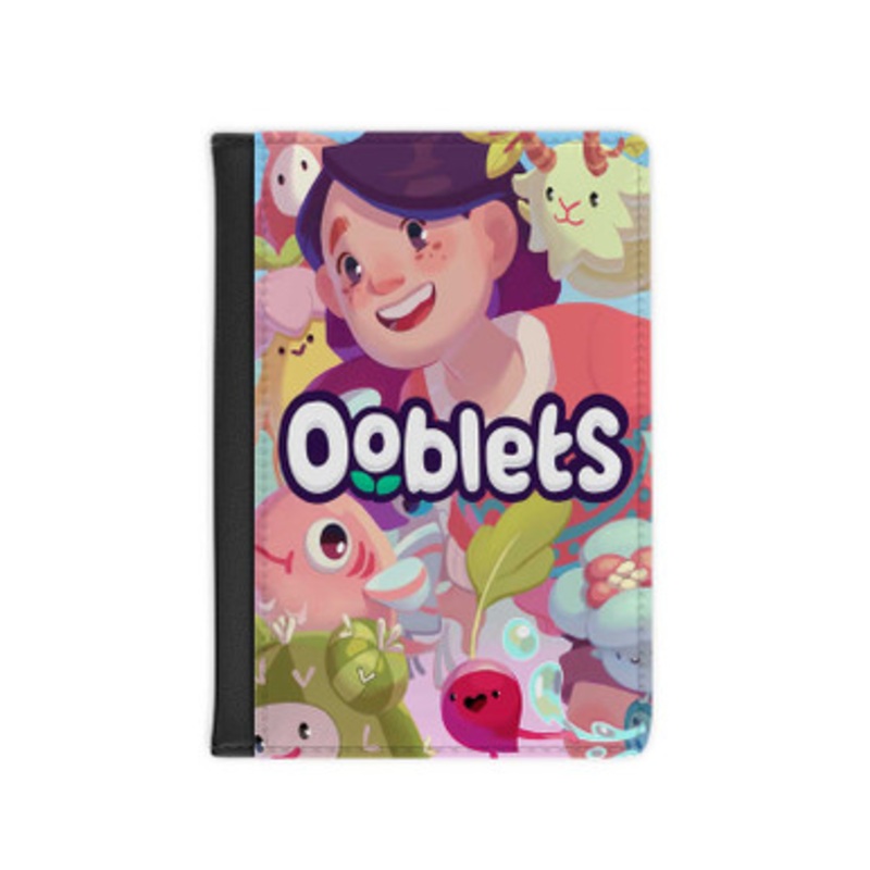 Pastele Ooblets Leather Custom Passport Cover Accessory Gift for Traveler Card Holder and Credit Card ID Holder