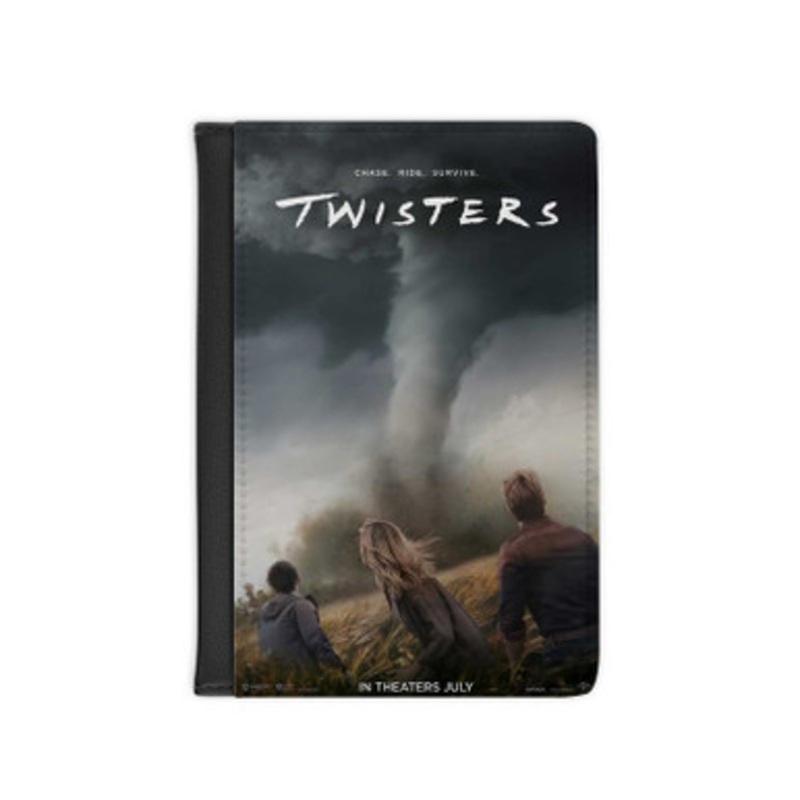 Pastele Twisters Leather Custom Passport Cover Accessory Gift for Traveler Card Holder and Credit Card ID Holder