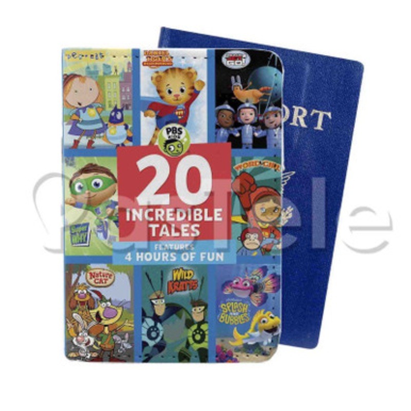 PBS Kids 20 Incredible Tales Custom Personalized PU Leather Passport Travel Baggage Cover