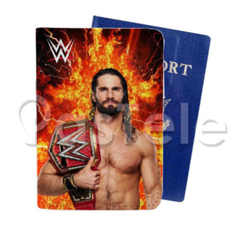 Seth Rollins WWE Custom Personalized PU Leather Passport Travel Baggage Cover