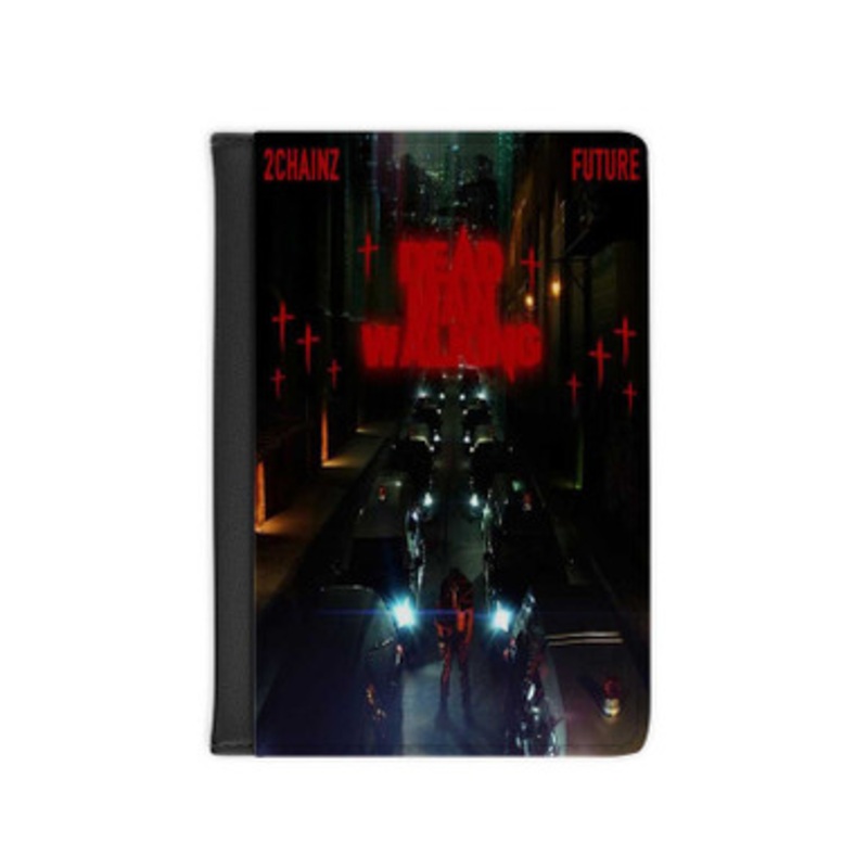 Pastele 2 Chainz feat Future Dead Man Walking Leather Custom Passport Cover Accessory Gift for Traveler Card Holder and Credit Card ID Holder