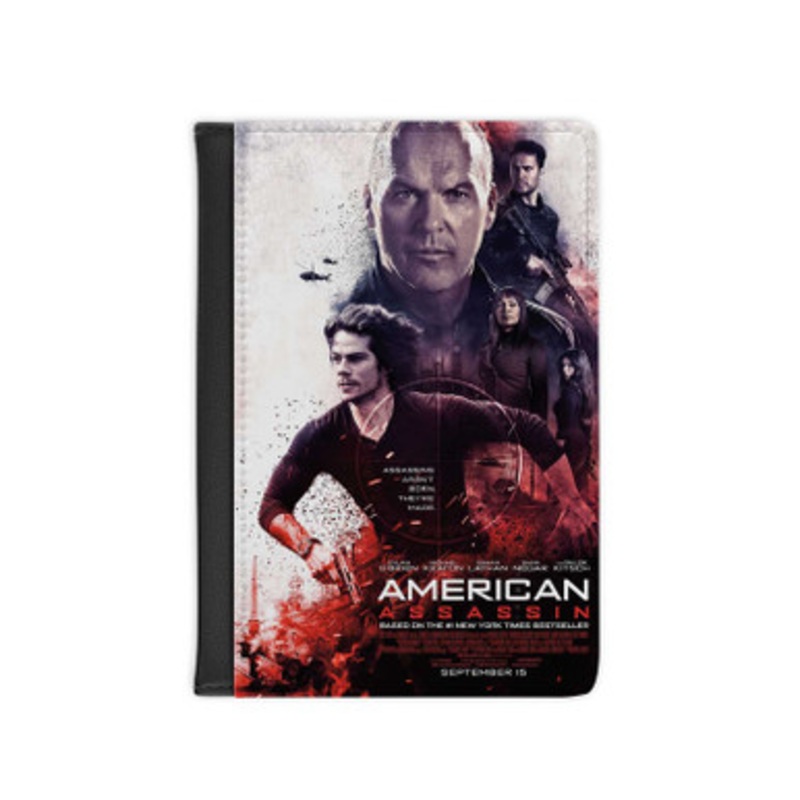 Pastele American Assassin Leather Custom Passport Cover Accessory Gift for Traveler Card Holder and Credit Card ID Holder