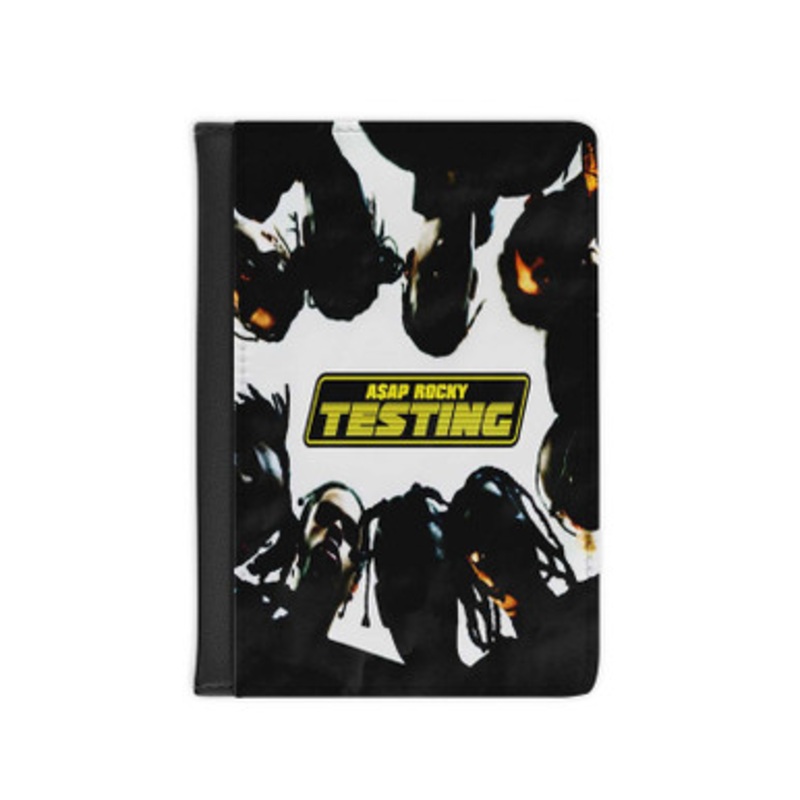 Pastele ASAP Rocky Testing Leather Custom Passport Cover Accessory Gift for Traveler Card Holder and Credit Card ID Holder
