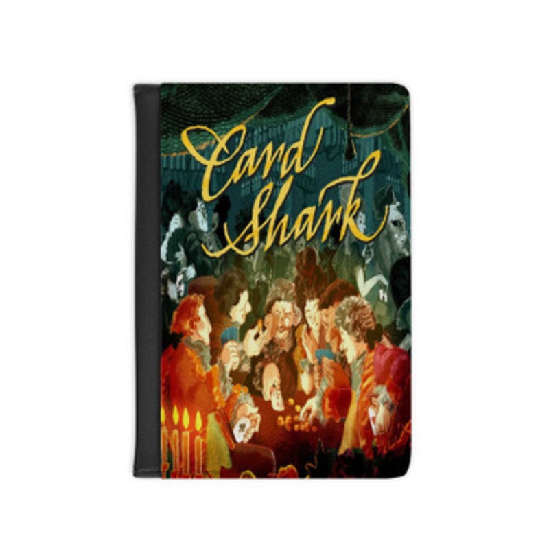 Pastele Card Shark Leather Custom Passport Cover Accessory Gift for Traveler Card Holder and Credit Card ID Holder