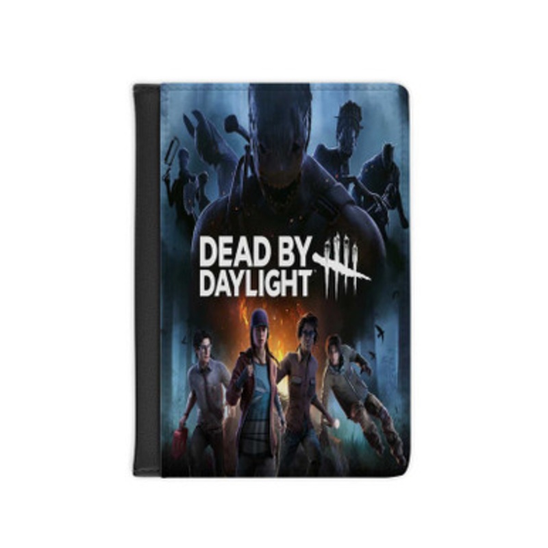 Pastele Dead by Daylight Leather Custom Passport Cover Accessory Gift for Traveler Card Holder and Credit Card ID Holder