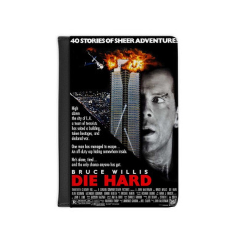 Pastele Die Hard 1988 Leather Custom Passport Cover Accessory Gift for Traveler Card Holder and Credit Card ID Holder