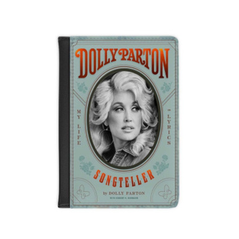 Pastele Dolly Parton Songteller Leather Custom Passport Cover Accessory Gift for Traveler Card Holder and Credit Card ID Holder