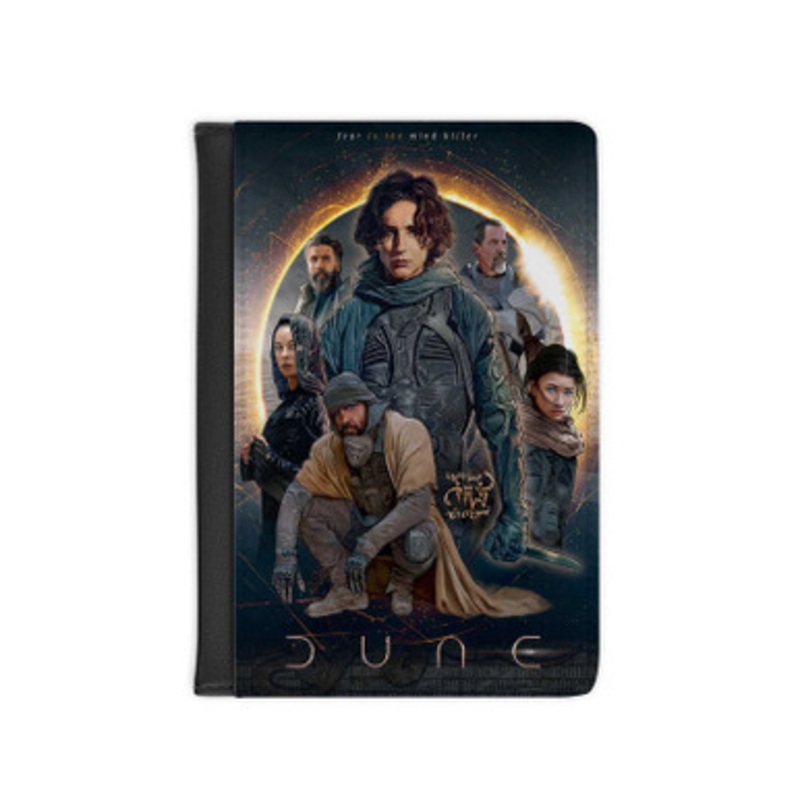Pastele Dune Fear is The Mind Killer Leather Custom Passport Cover Accessory Gift for Traveler Card Holder and Credit Card ID Holder