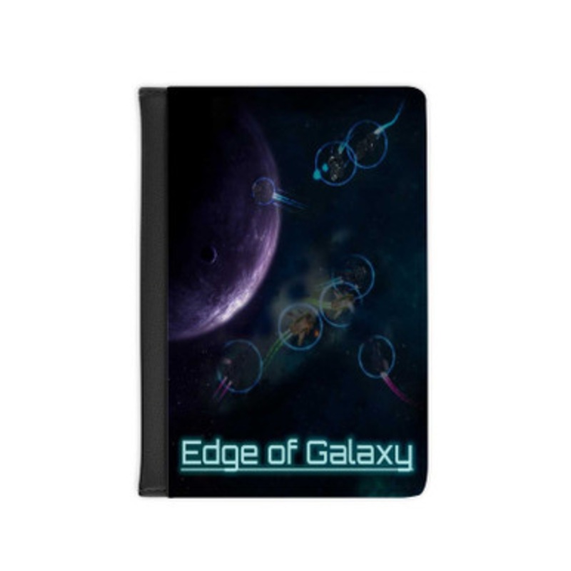 Pastele Edge Of Galaxy Leather Custom Passport Cover Accessory Gift for Traveler Card Holder and Credit Card ID Holder
