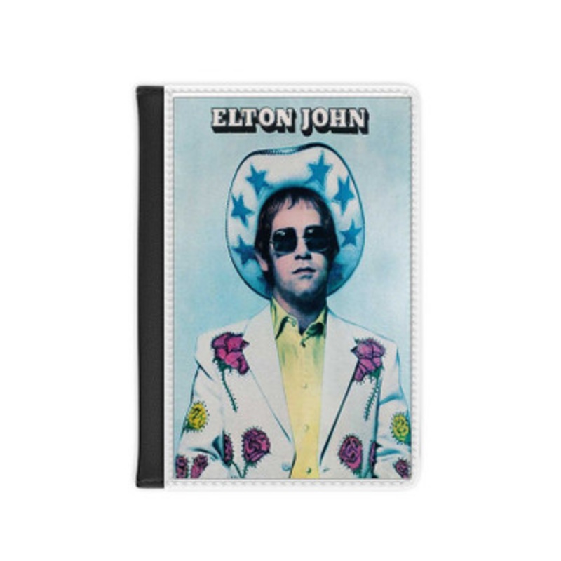 Pastele Elto John Vintage Leather Custom Passport Cover Accessory Gift for Traveler Card Holder and Credit Card ID Holder