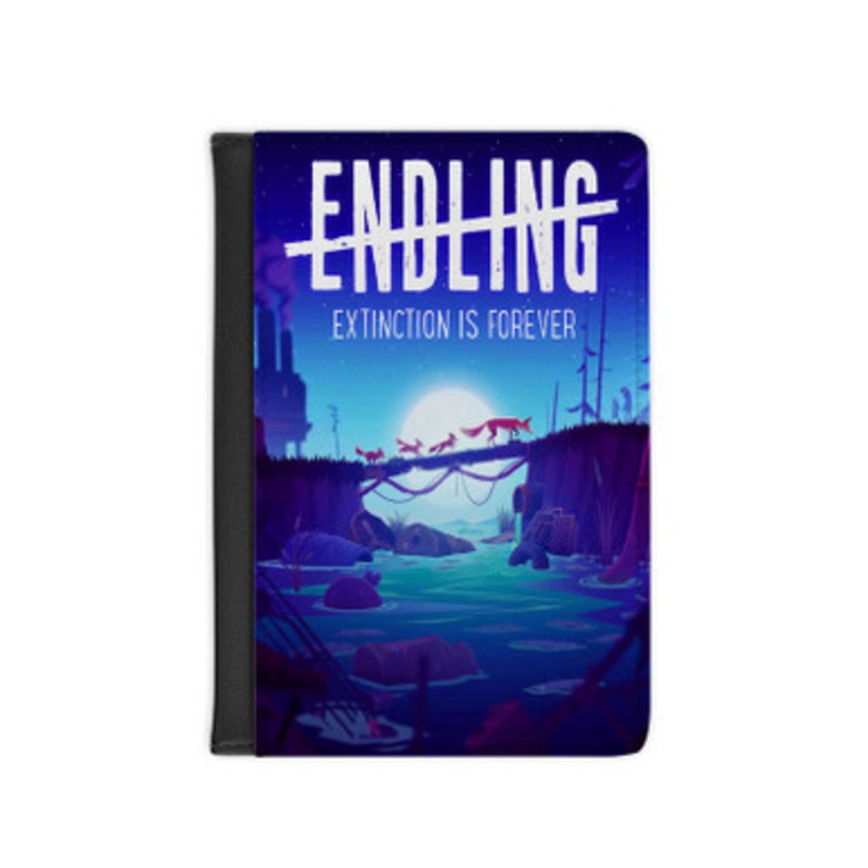 Pastele Endling Extinction is Forever Leather Custom Passport Cover Accessory Gift for Traveler Card Holder and Credit Card ID Holder