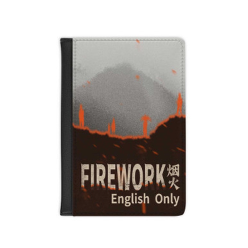 Pastele Firework Leather Custom Passport Cover Accessory Gift for Traveler Card Holder and Credit Card ID Holder