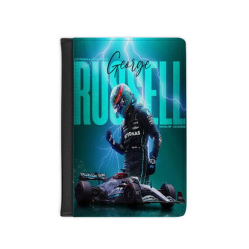 Pastele George Russell Leather Custom Passport Cover Accessory Gift for Traveler Card Holder and Credit Card ID Holder