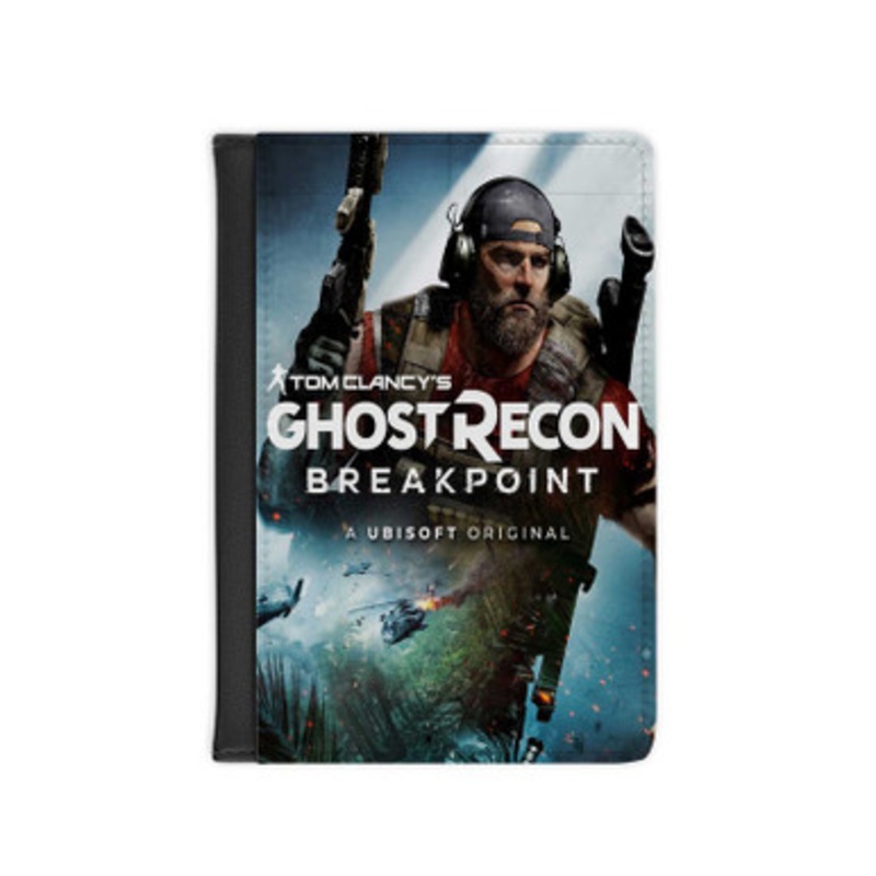 Pastele Ghost Recon Breakpoint Leather Custom Passport Cover Accessory Gift for Traveler Card Holder and Credit Card ID Holder