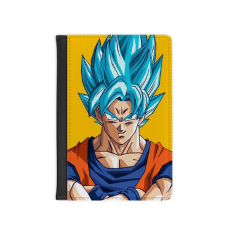 Pastele Goku Dragon Ball Leather Custom Passport Cover Accessory Gift for Traveler Card Holder and Credit Card ID Holder