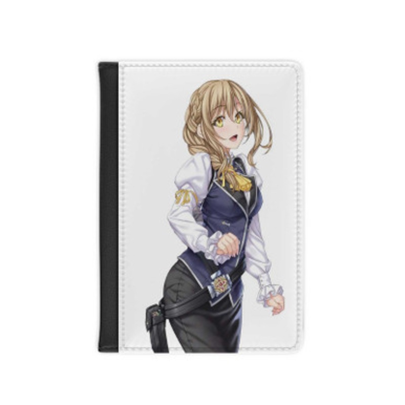 Pastele Guild Girl Goblin Slayer Leather Custom Passport Cover Accessory Gift for Traveler Card Holder and Credit Card ID Holder
