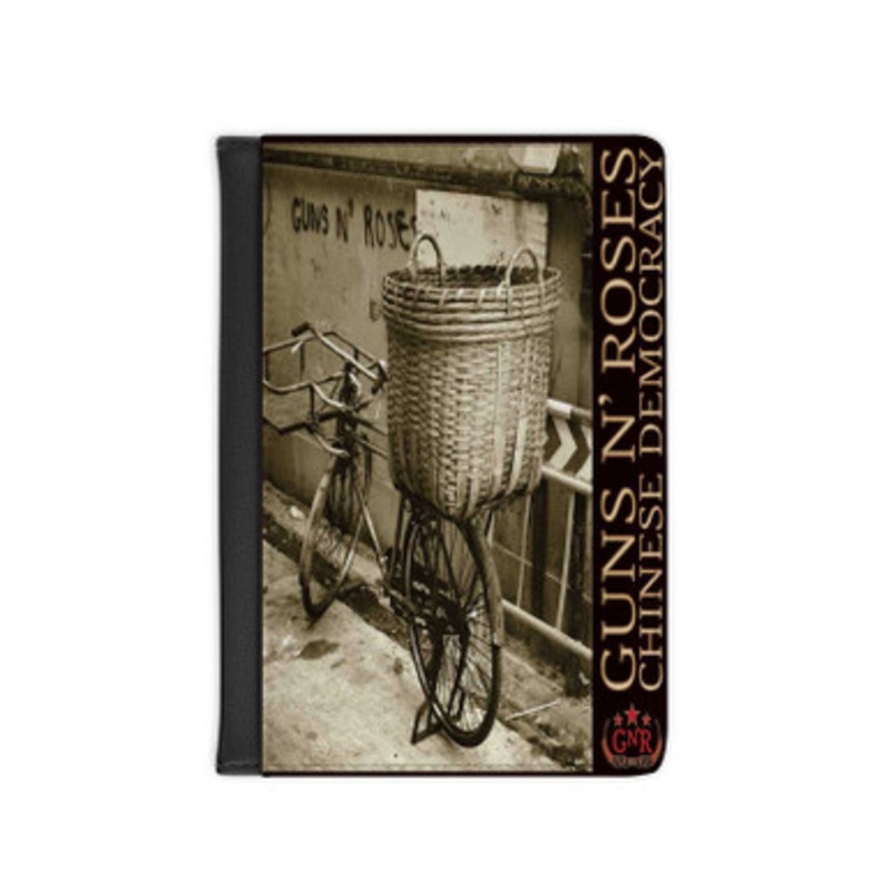 Pastele Guns N Roses Chinese Democracy 2008 Leather Custom Passport Cover Accessory Gift for Traveler Card Holder and Credit Card ID Holder