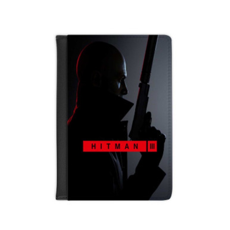 Pastele HITMAN 3 Leather Custom Passport Cover Accessory Gift for Traveler Card Holder and Credit Card ID Holder