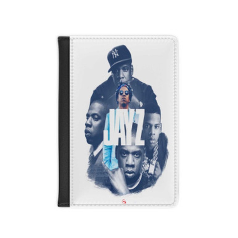 Pastele Jay Z Hip Hop Leather Custom Passport Cover Accessory Gift for Traveler Card Holder and Credit Card ID Holder