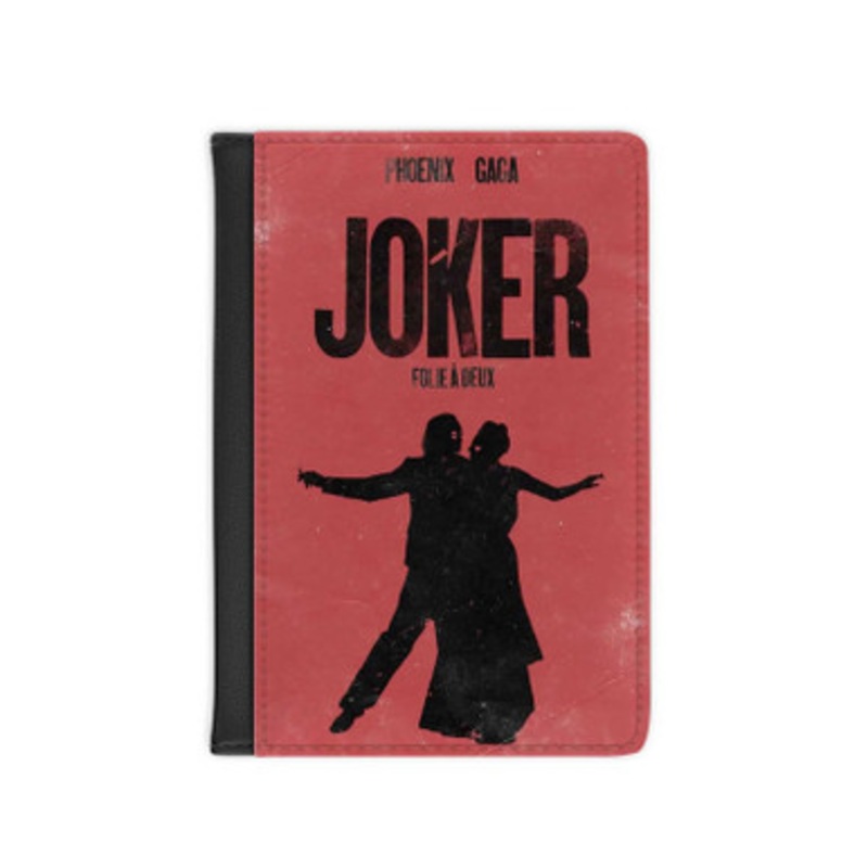 Pastele Joker Folie a Deux Leather Custom Passport Cover Accessory Gift for Traveler Card Holder and Credit Card ID Holder
