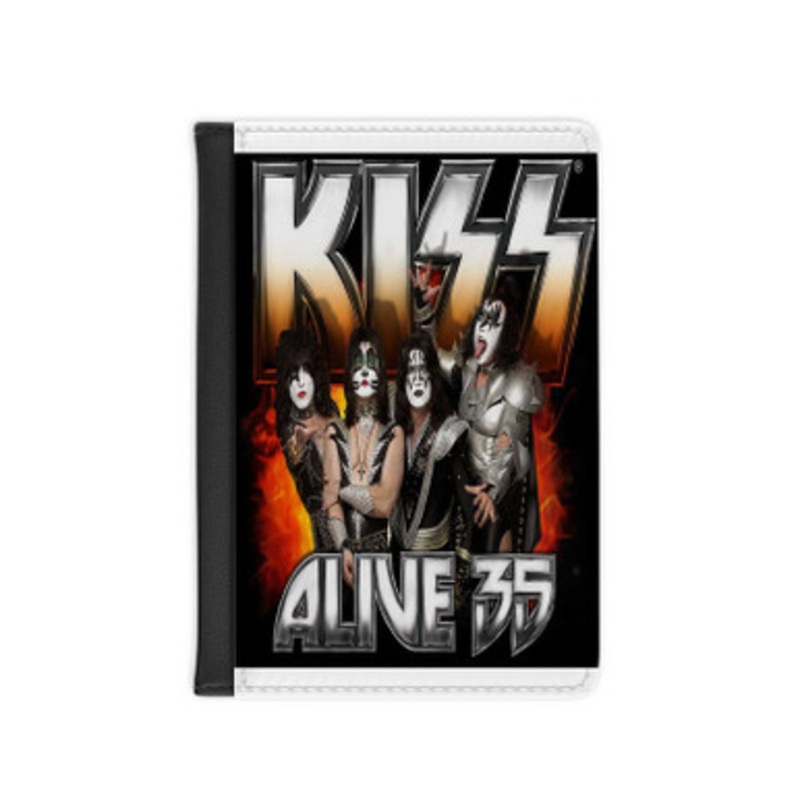 Pastele Kiss Alive 35 2008 Leather Custom Passport Cover Accessory Gift for Traveler Card Holder and Credit Card ID Holder