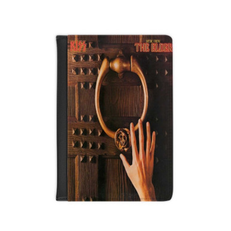 Pastele Kiss Music from The Elder 1981 Leather Custom Passport Cover Accessory Gift for Traveler Card Holder and Credit Card ID Holder