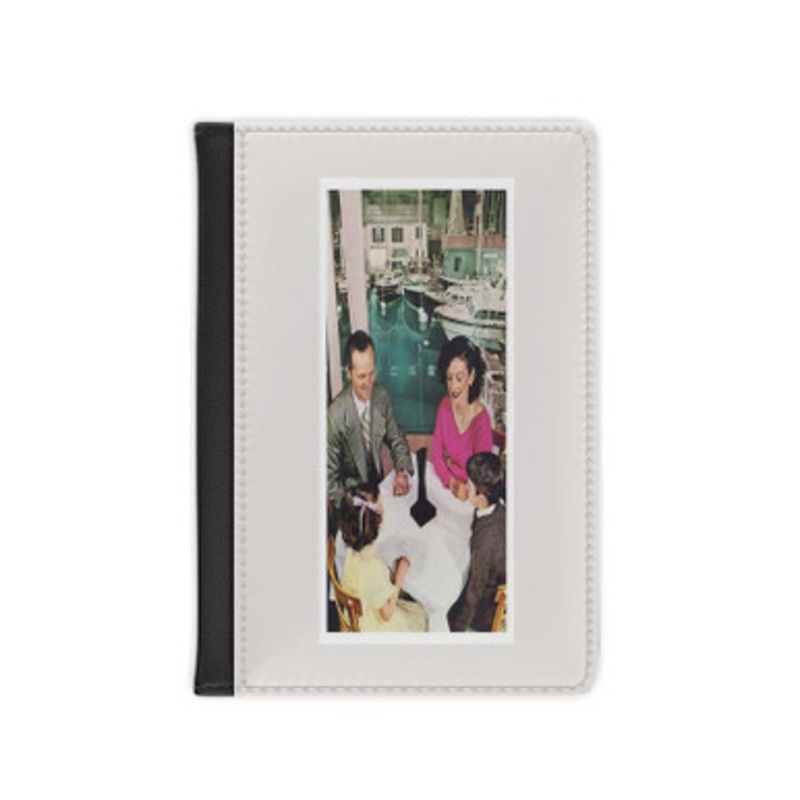 Pastele Led Zeppelin Presence 1976 Leather Custom Passport Cover Accessory Gift for Traveler Card Holder and Credit Card ID Holder