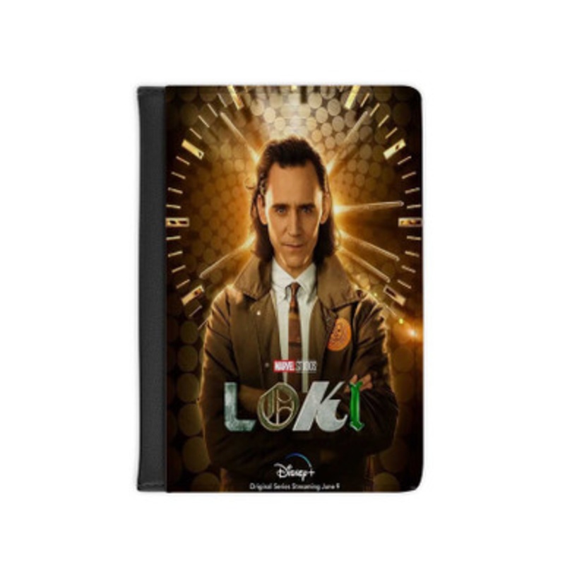 Pastele Loki Season 2 Leather Custom Passport Cover Accessory Gift for Traveler Card Holder and Credit Card ID Holder