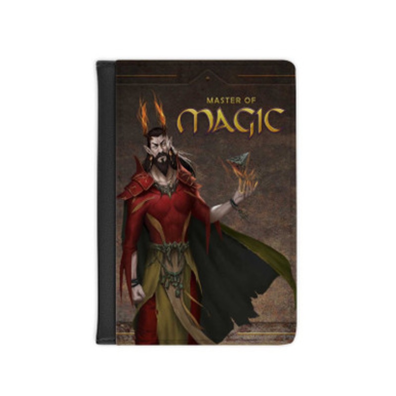 Pastele Master of Magic Leather Custom Passport Cover Accessory Gift for Traveler Card Holder and Credit Card ID Holder