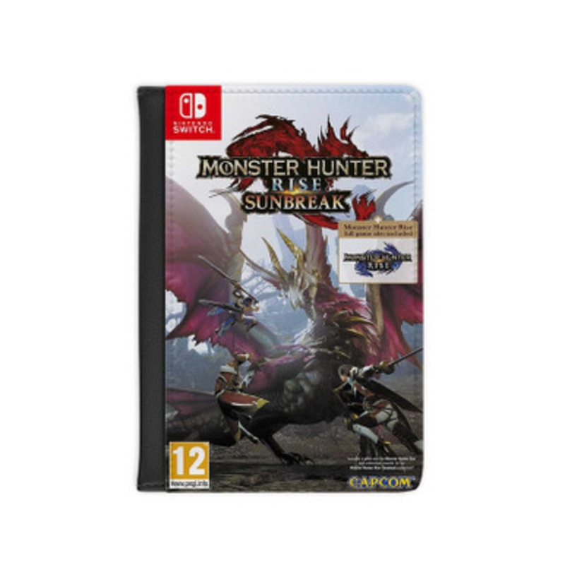 Pastele Monster Hunter Rise Sunbreak Leather Custom Passport Cover Accessory Gift for Traveler Card Holder and Credit Card ID Holder