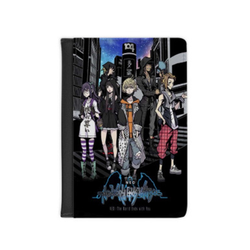 Pastele NEO The World Ends with You Leather Custom Passport Cover Accessory Gift for Traveler Card Holder and Credit Card ID Holder