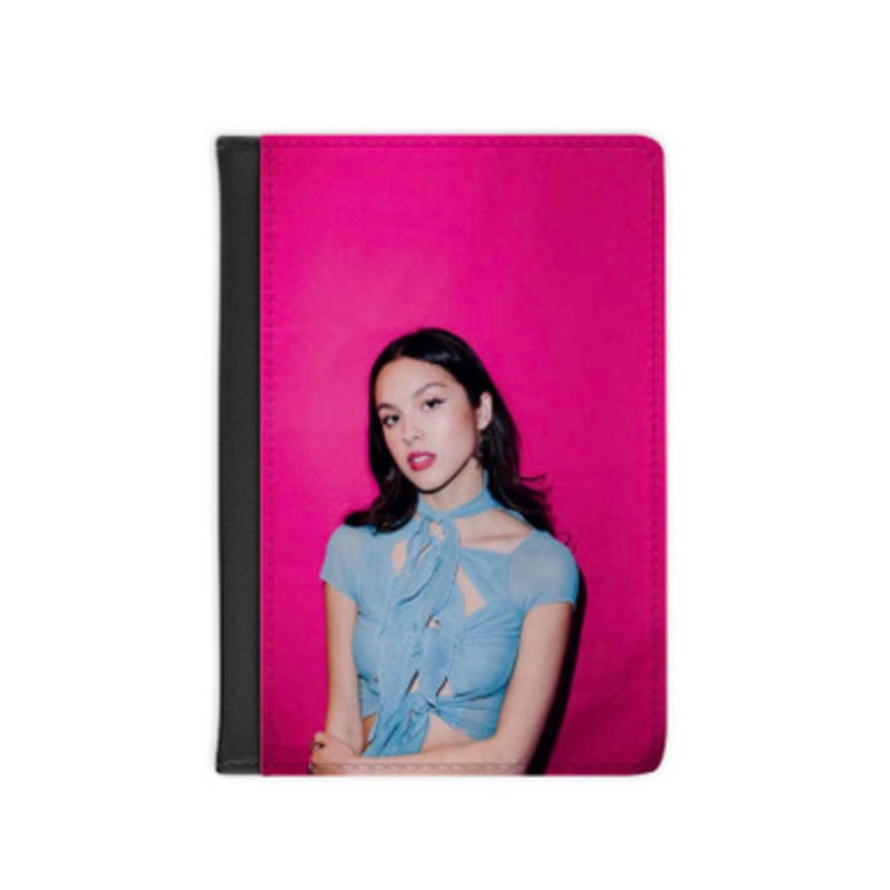 Pastele Olivia Rodrigo Leather Custom Passport Cover Accessory Gift for Traveler Card Holder and Credit Card ID Holder