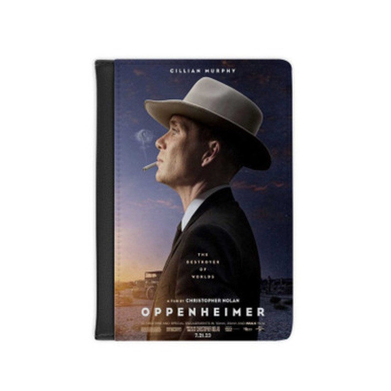 Pastele Oppenheimer Leather Custom Passport Cover Accessory Gift for Traveler Card Holder and Credit Card ID Holder