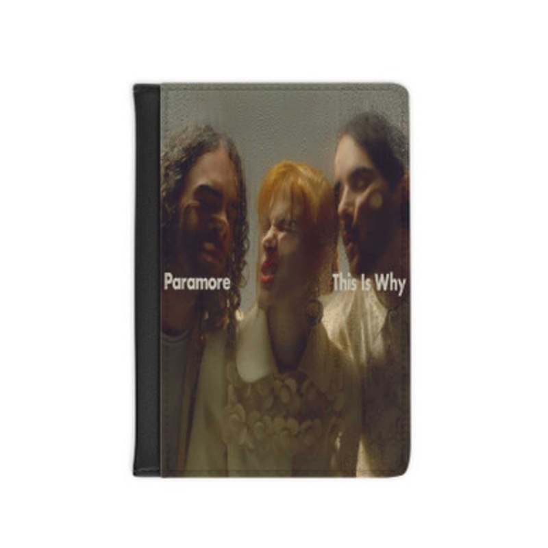 Pastele Paramore This Is Why Leather Custom Passport Cover Accessory Gift for Traveler Card Holder and Credit Card ID Holder